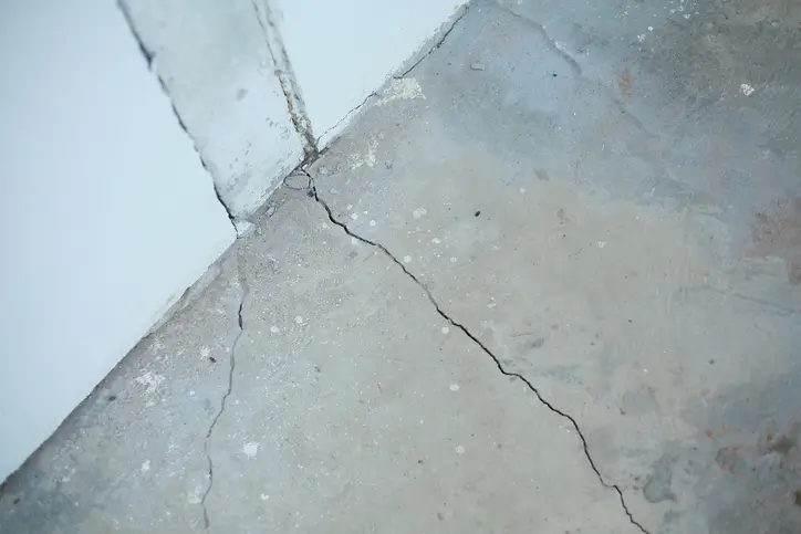 Cracked and failed concrete base in Enfield
