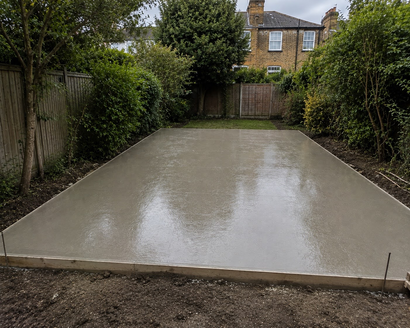 Ground preparation for raft foundation installation in Enfield